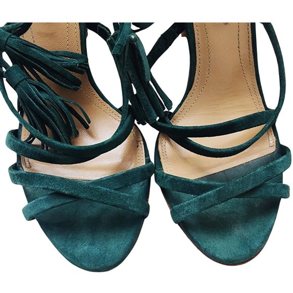 BCBGMaxAzria Green Strappy Sandals - Picture 5 of 12